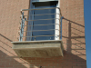 Balcón de acero inoxidable de Barrote Horizontal en forma de U