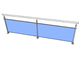 Montaje del balcón de cristal - Modelo Luz