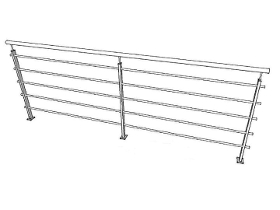 Montaje del balcón de barrote horizontal - Modelo Mosquetón